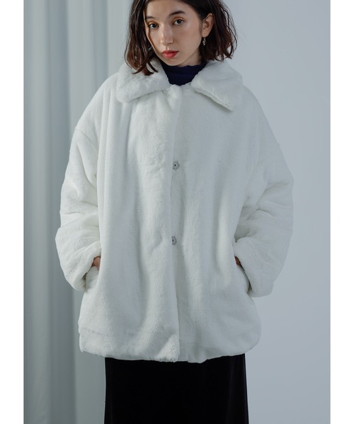 Adoon plain ブルゾン アウター 「APL´22outer」フェイクファー