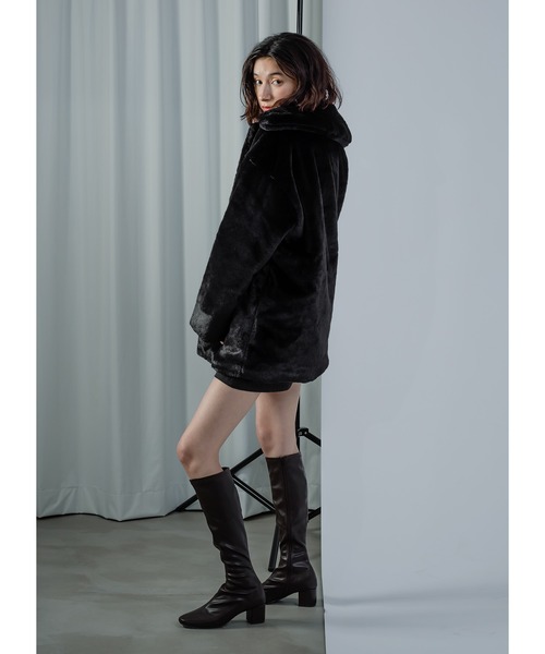 Adoon plain フェイクファーブルゾン Adoon plain ブルゾン アウター 「APL´22outer」フェイクファー