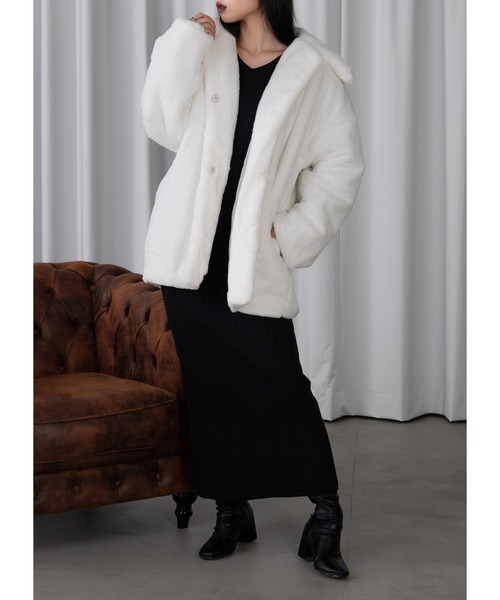Adoon plain フェイクファーブルゾン Adoon plain Ladies】フェイクファーブルゾン[品番：KTRW0031241