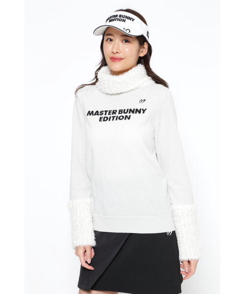tシャツ 「MASTER BUNNY EDITION」片畦オフタートルネック切替ニットプルオーバー レディース
