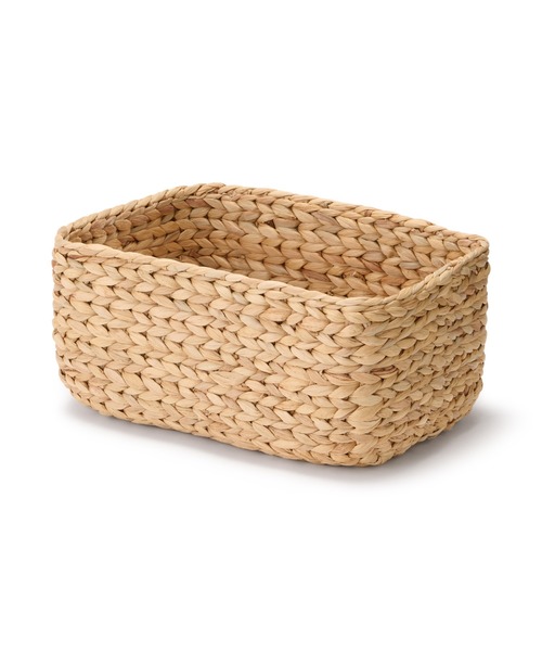 お取り置き　中古天然素材 アケビの長方形大/中バスケット二個組 無印良品（MUJI） 収納 ウォーターヒヤシンス 長方形 バスケット 大 約