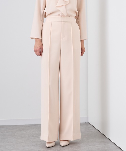 ANAYI（アナイ） パンツ ストレッチクロスワイドパンツ レディース