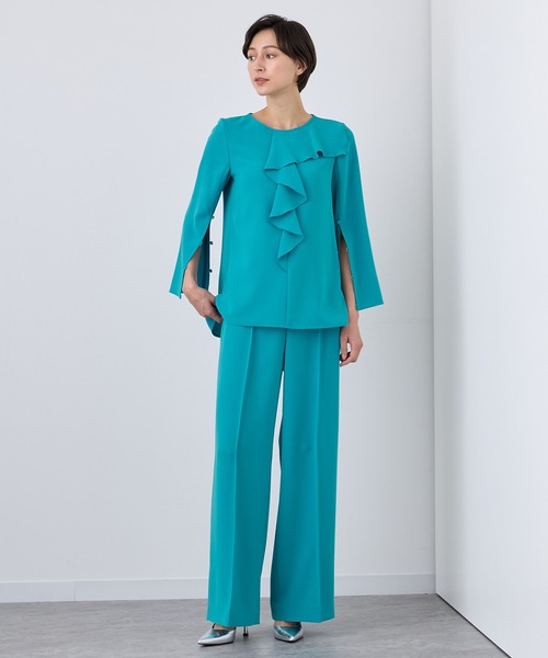 ANAYI（アナイ） パンツ ストレッチクロスワイドパンツ レディース