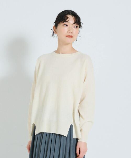 ニット セーター LUNAウールカシミヤAラインニット レディース