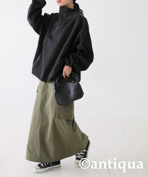 antiqua（アンティカ） ブルゾン アウター アシンメトリーブルゾン