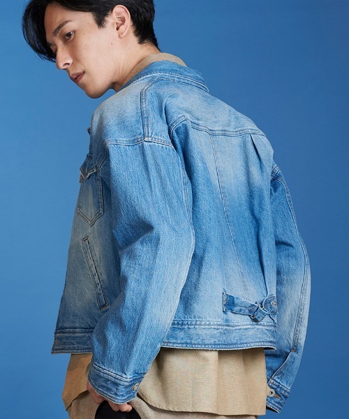 【DENIME】ドゥニーム　デニムジャケット　Gジャン　ブルゾン NO ID. デニムジャケット gジャン mj9775- USED加工BIGデニム