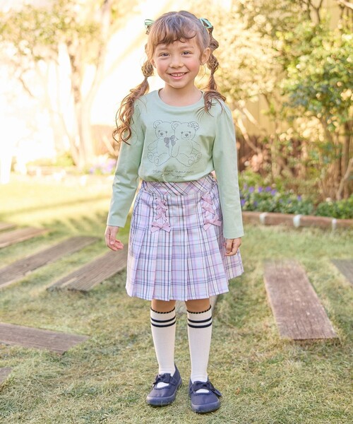 ANY(エニィ) パンツ チェック柄 ガーリー スカパン キッズ 子供服 ANY(エニィ) パンツ チェック柄 ガーリー スカパン キッズ 子供服