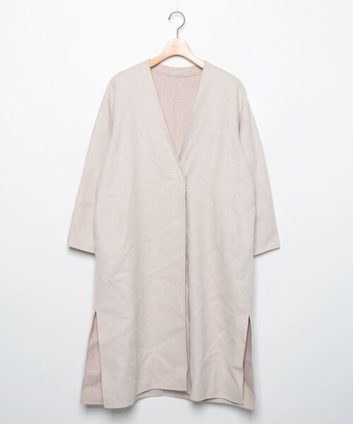 green label relaxing」 ノーカラーコート 36 オフホワイト レディース  