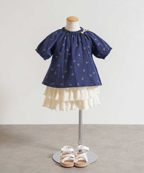 10mois（ディモワ） ブラウス シャツ ディモワ」チェリー ギャザー 