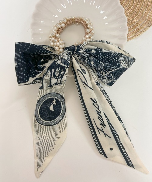 DiamondHearts シュシュ リボン＆ツイリースカーフデザイン