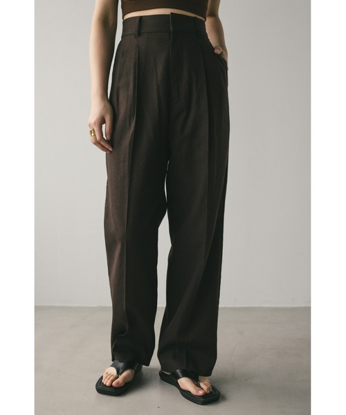 STYLEMIXER パンツ リネンミックス2タックパンツ レディース