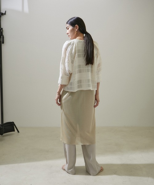 SALON adam et rope' ブルゾン アウター ハーフスリーブシアー