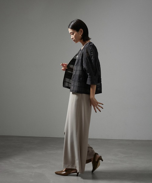 SALON adam et rope' ブルゾン アウター ハーフスリーブシアー