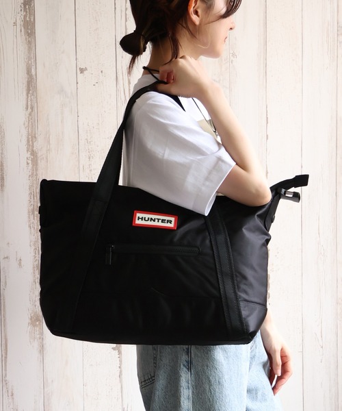 Hunter Nylon Midi Topclip Tote 実用的 使いやすい セール】【HUNTER/ハンター】NYLON MIDI TOPCLIP TOTE