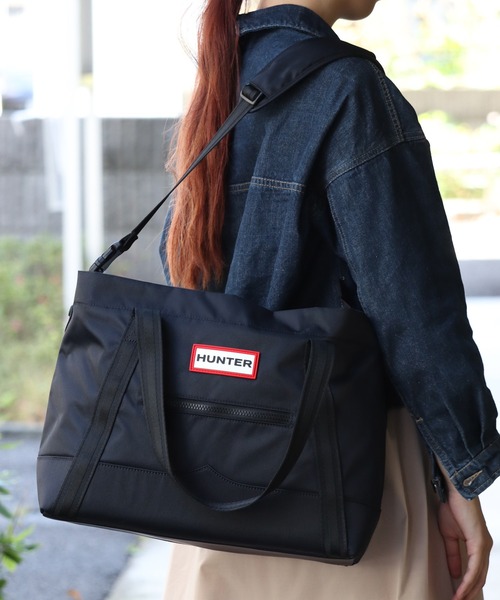 Hunter Nylon Midi Topclip Tote 実用的 使いやすい セール】【HUNTER/ハンター】NYLON MIDI TOPCLIP TOTE