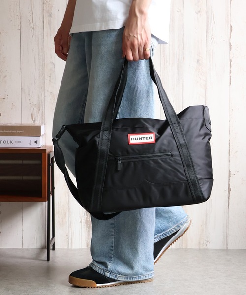 HUNTER トートバッグ 「HUNTER/ハンター」NYLON MIDI TOPCLIP