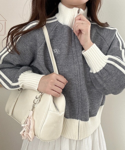 Chick カーディガン SIDE LINE FULL-ZIP CARDIGAN / サイド