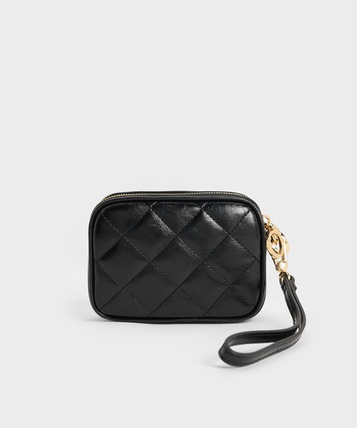 CHARLES ＆ KEITH ポーチ Apfra アップフラ キルトリスレット