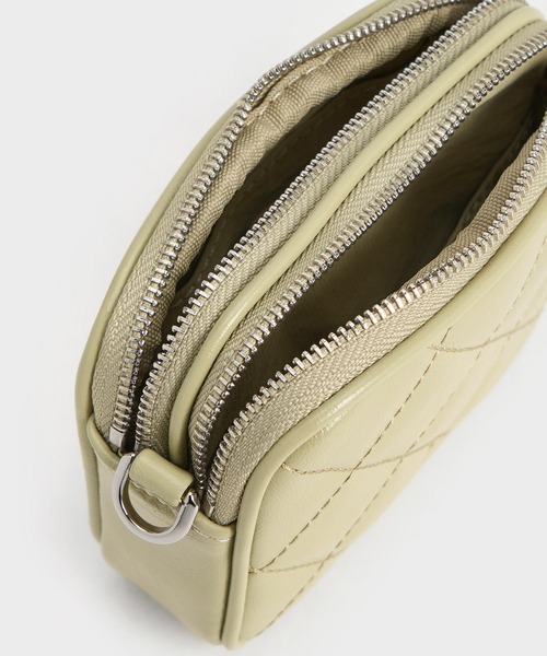 【 Lederer de Paris】煌めくクリスタルのポーチ CHARLES ＆ KEITH ポーチ Apfra アップフラ キルトリスレット