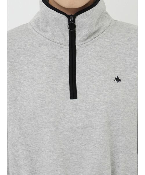 【spick&spamw】 Polo ハーフZIPスウェット ハーフZIPポロスウェット(M GRAY): トップス｜PMbox P&M