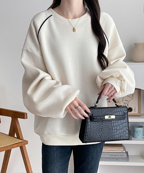 ABITOKYO（アビトーキョー） トレーナー スウェット 配色パイピングBIG