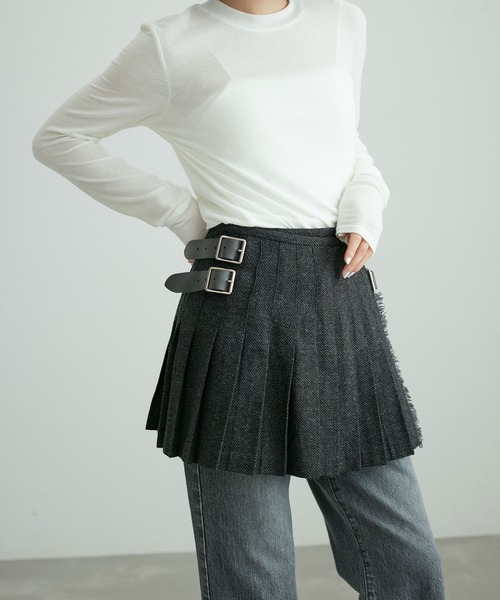 O'Neil of Dublin for ADAM ET ROPE'スカート セール】【O'Neil of Dublin】別注COMBI FASHION MAXI KILT