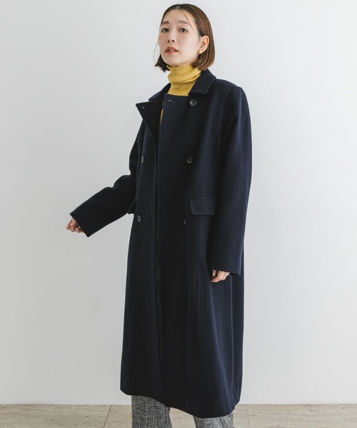 T841:APC モッサロングコート ブルガリア製 F by ROSSO コート アウター ROSSO モッサダブルロングコート