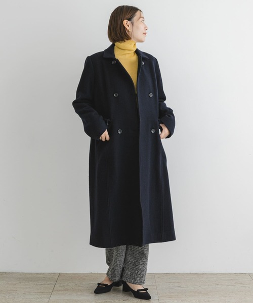b2 美品 Roosa/インポートロッサ ロング コート 黒/44 b2 美品 Roosa/インポートロッサ ロング コート 黒/44