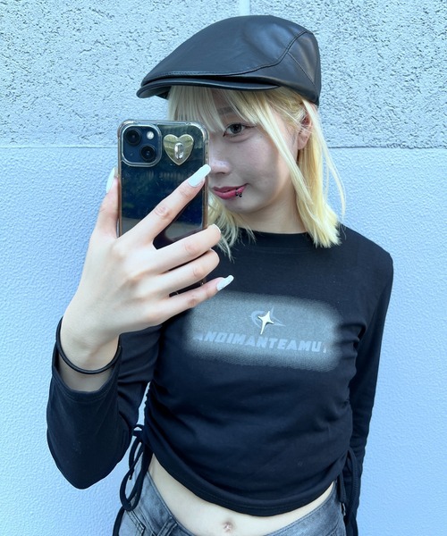tシャツ サイドドロストトップス レディース tシャツ 「PHILLY」サイドドロストショートスリーブトップス