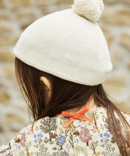 10mois（ディモワ） 帽子 ベレー帽 「」フェザーコットンニットベレー