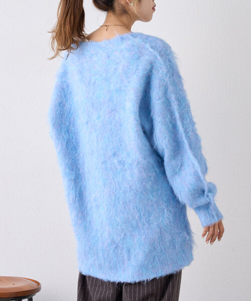 w closet（ダブルクローゼット） カーディガン 「6色展開」MIXシャギー