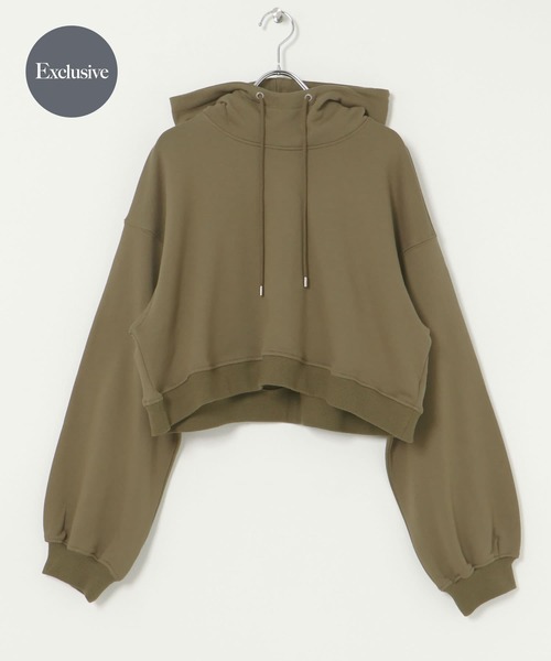 パーカー 「別注」MIDIUMISOLID×TGM　hooded short pullover レディース