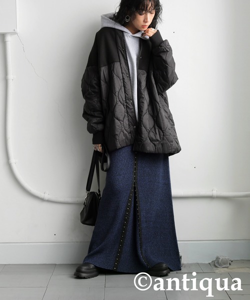 antiqua（アンティカ） ロング スカート ホックニットスカート