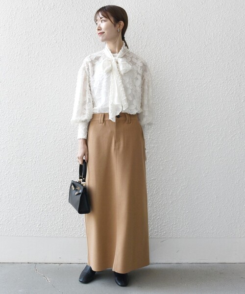 SHIPS any ブラウス シャツ any:「手洗い可能」シアー フラワー ジャ