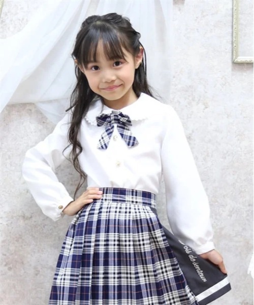 axes femme（アクシーズ ファム） ブラウス シャツ チェックリボン