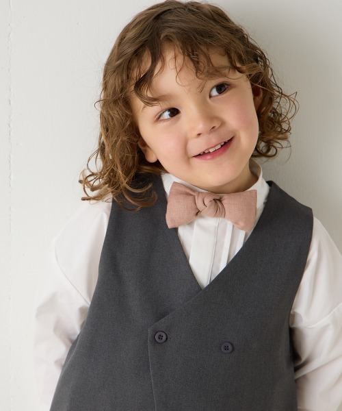 riziere（リジェール） 蝶ネクタイ リネン蝶ネクタイ（ボタン取り外し