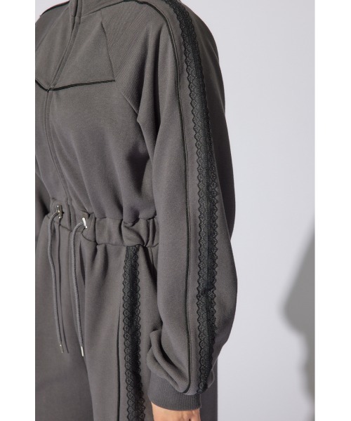 rienda（リエンダ） パンツドレス フロントジップサイドライン