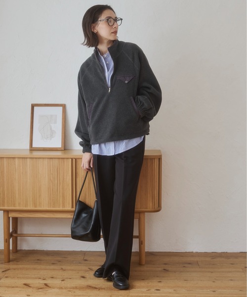 ANGIE スラックス パンツ 「3サイズ展開」ハイウエスト センタープレス