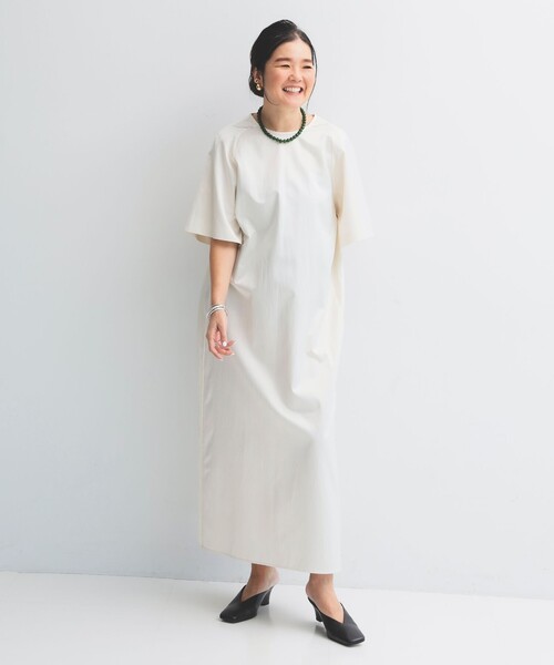 【値下げ◎】 Demi-Luxe BEAMS / サテン ワンピース ドレス M Demi-Luxe BEAMS（デミルクス ビームス）の「Demi-Luxe BEAMS