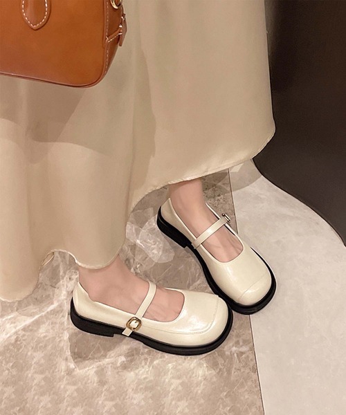 shoes365 ローファー 「shoes 365」メリージェーンスクエアトゥ
