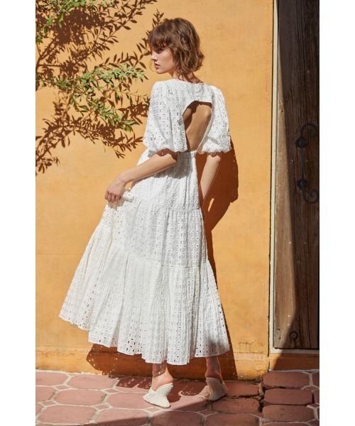 Estella.K ワンピース Eliana Lace Dress オープンバックシアーレース