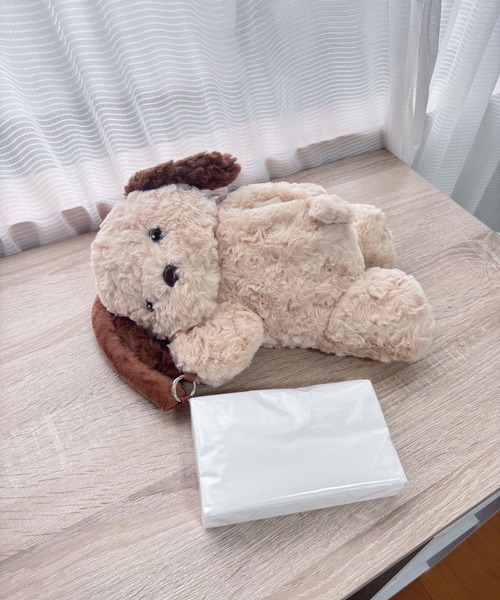 収納 アニマルモチーフ ぬいぐるみ コンパクト ティッシュカバー 吊り