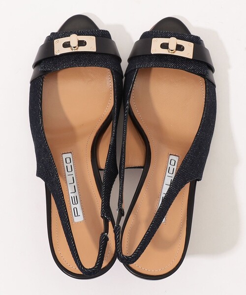 サンダル PELLICO DENIM バックストラップ サンダル レディースの画像
