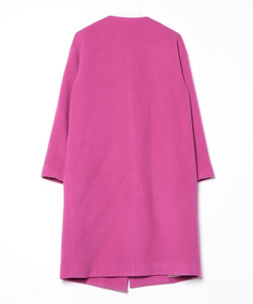 JET（ジェット） ノーカラーコート 04 ピンク レディース : ZOZOTOWN