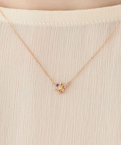 Canal4℃（カナルヨンドシー） ネックレス 「4月誕生花」K10ピンク