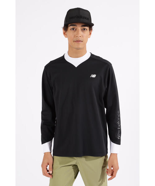 NEW BALANCE GOLF 長袖モックネックウェア New Balance Golf tシャツ 「new balance golf」ストレッチ 保形