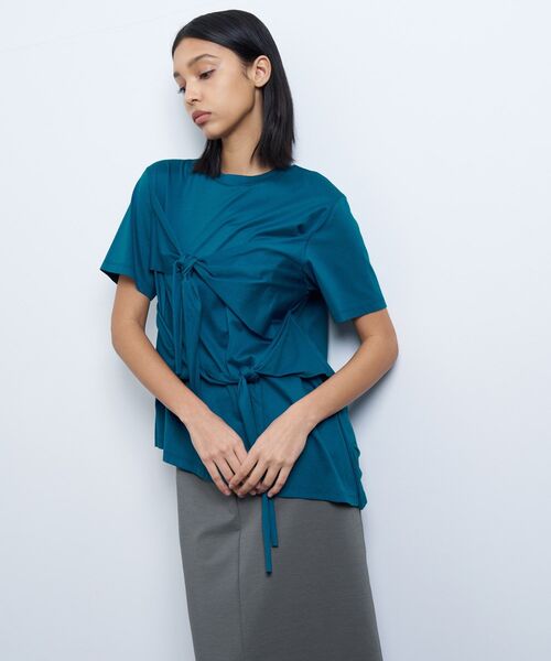 tシャツ アシンメノットTシャツ レディース