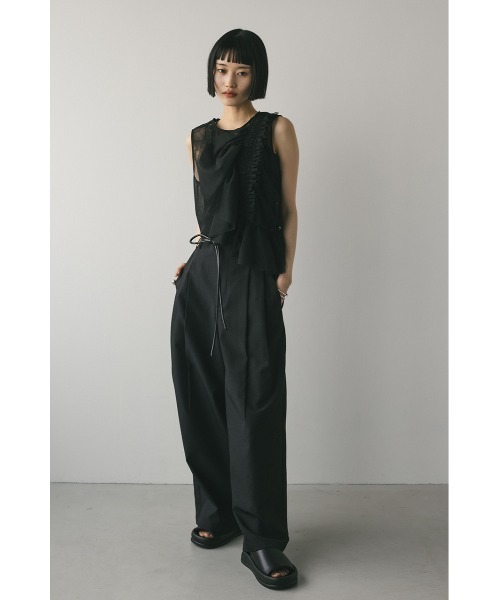 stylemixer スタイルミキサー　チュールシャーリングトップ　タンクトップ チュールシャーリングトップ（タンクトップ）｜STYLEMIXER（スタイル