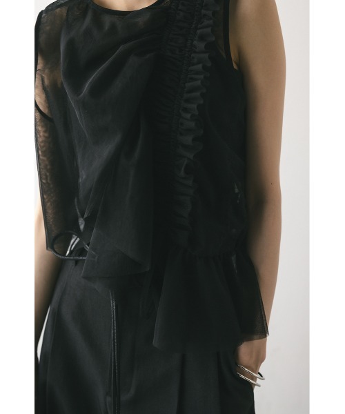 stylemixer スタイルミキサー　チュールシャーリングトップ　タンクトップ チュールシャーリングトップ（タンクトップ）｜STYLEMIXER（スタイル