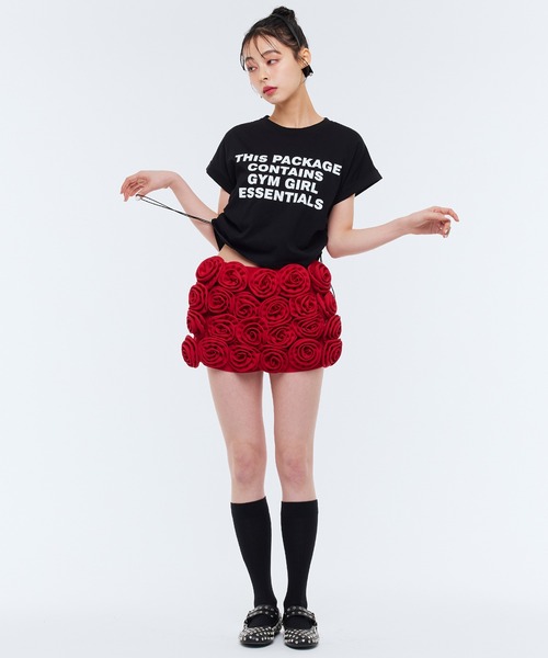 tシャツ 「Narcissus」ロゴドローコードＴシャツ レディース Narcissus tシャツ 「Narcissus」ロゴドローコードTシャツ